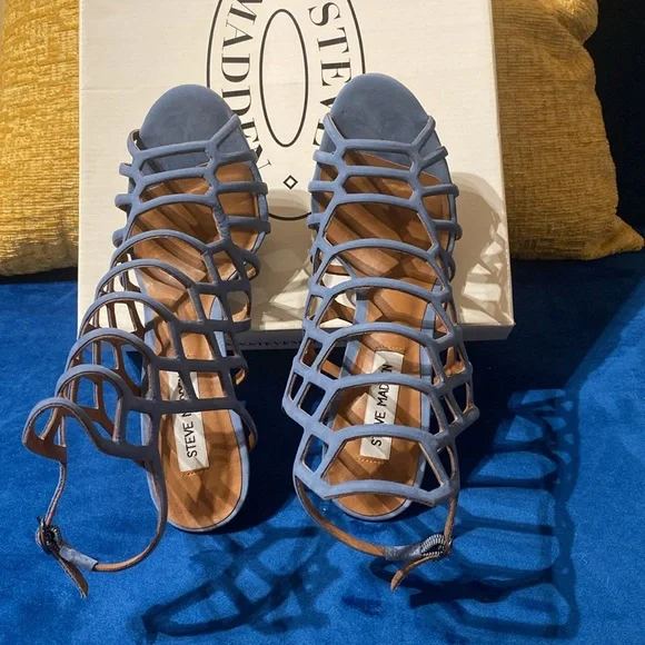 Steve Madden Light Blue Slithur Heels size 8 - Picture 4 of 10